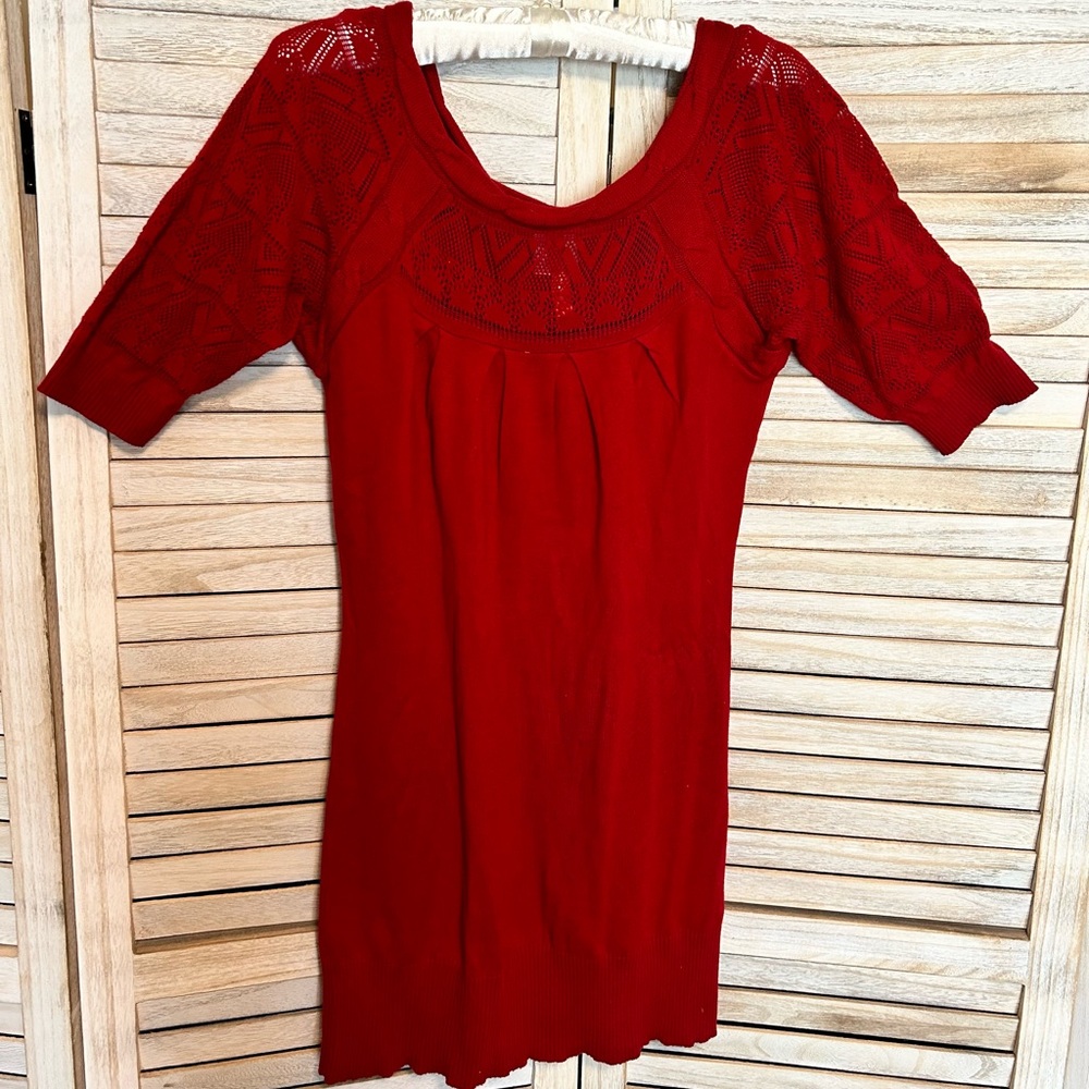Red mini dress